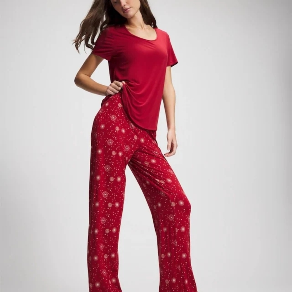Soma Red Starry Pajama Set